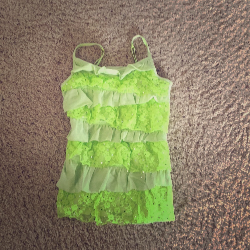 Girls lime green tank top